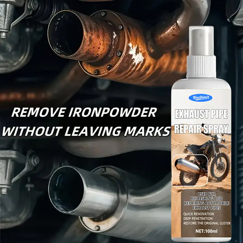 Exhaust Pipe Care Spray Chrome-Plated Surface Brightening and Renewal Protective Coating Engine Metal Polishing Repair Agent