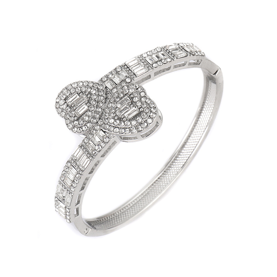 跨境嘻哈满钻爱心手环手镯Hiphop欧美时尚个性手饰 工厂直销批发