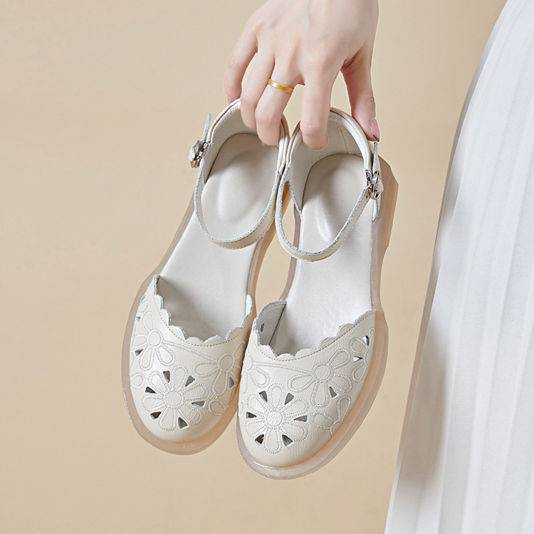 (Mới) Mã K2520 Giá 1280K: Giày Dép Sandal Nữ Wetdna Big Size Ngoại Cỡ Đế Mềm Ma Sát Chống Trượt Giày Dép Nữ Chất Liệu Da Bò G04 Sản Phẩm Mới, (Miễn Phí Vận Chuyển Toàn Quốc).