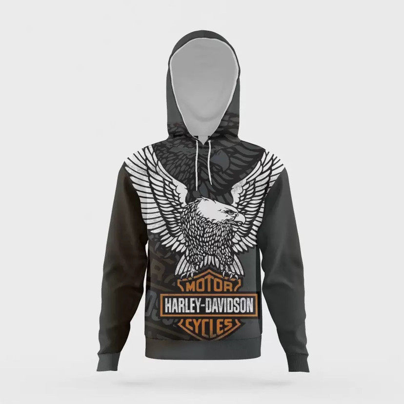 temu新款外贸春秋季男卫衣3D印花套头卫衣连帽衫厂家直销