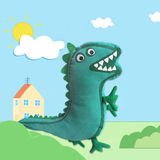 Новая двусторонняя плюшевая игрушка George's Mr. Dinosaur, подушка для мальчика, кукла для детского праздничного подарка