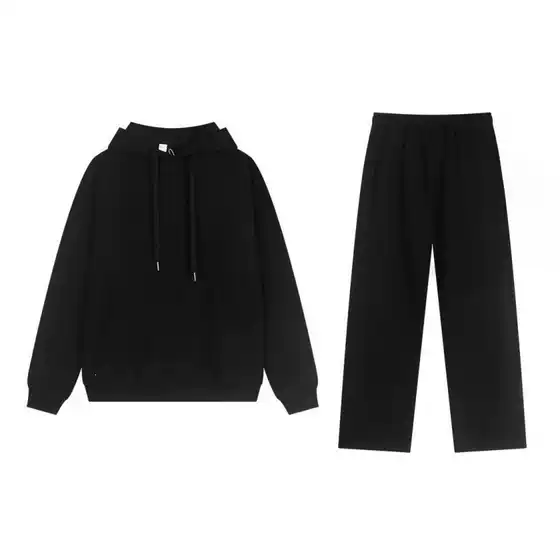 Foreign Trade Hot-Selling Authentic Al Brand Autumn and Winter American-Style Sports Hooded Sweatshirt with Logo, Loose Fit Unisex Sweatshirt Set