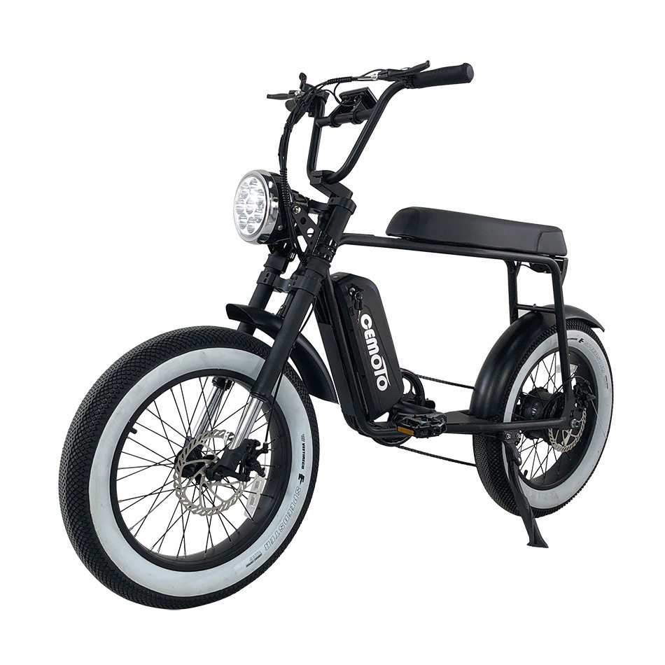 Cross-Border Foldable Electric Assist Bicycle Fat Tire Scooter 48V Lithium Battery Long Seat Electric Bicycle