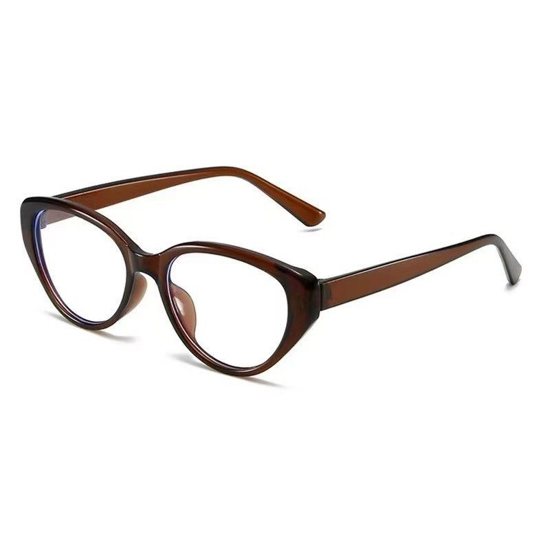 2024 New Maillard Glasses Frame Orange Cat Black Frame Cat Eye Glasses for Myopia Can Be Matched with Prescription Women Without Makeup Anti-Blue Light