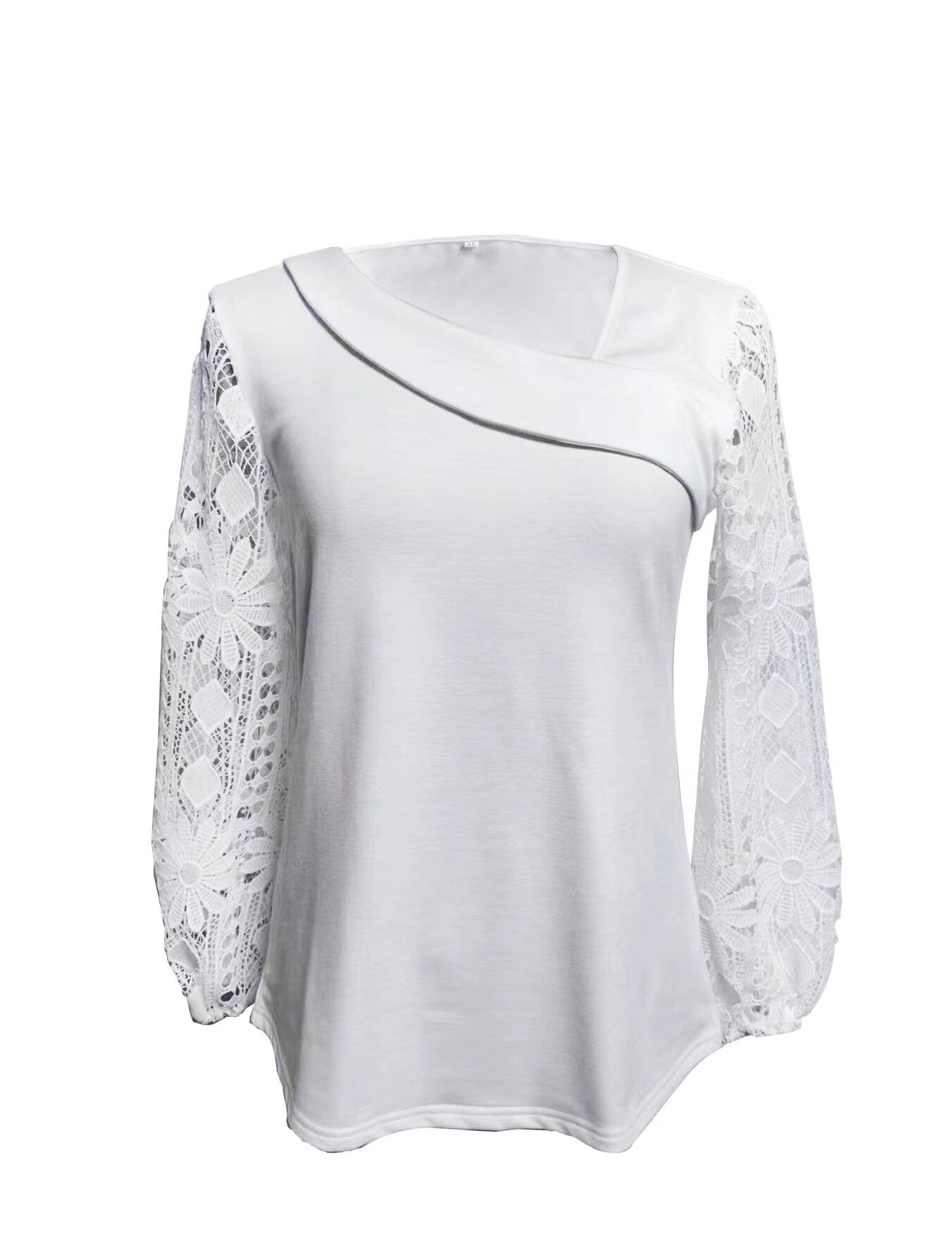 Elegant Hollow Lace Long Sleeve Top for Women Fashionable Design Perfect for Autumn and Winter Wholesale Available