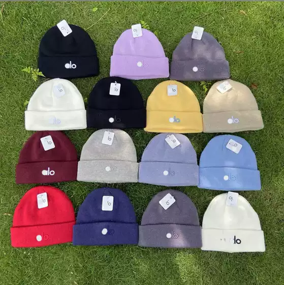 Autumn and Winter Fashion Versatile Alo Versatile Knit Hat European and American Casual Warm Cold Weather Hat European and American Cross-Border Unisex Knit