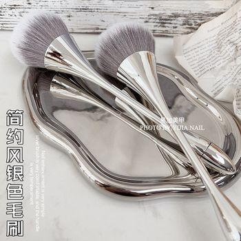 Simple Style Nail Powder Brush Brush Tool Oversized Brush Long Handle Blush Brush Makeup Brush Cleaning Brush Desktop