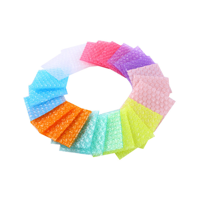 Color love bubble bag pink thick shock-proof bubble film packing bag heart-shaped bubble paper express foam bulk batch