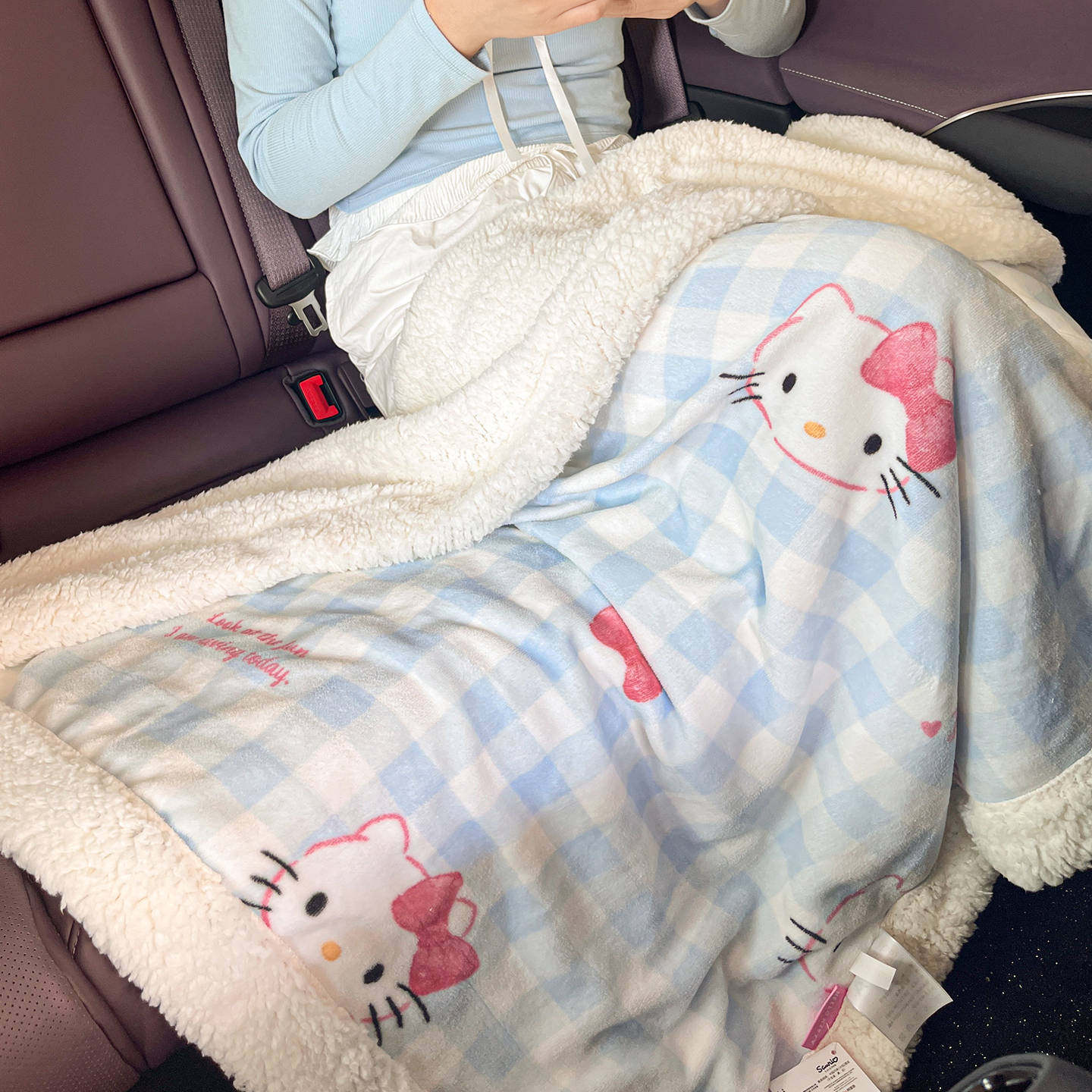 Kt Cat Milk Plush Blanket Office Nap Blanket Lamb Coral Velvet Air Conditioning Small Blanket Sofa Cover Blanket Small Quilt