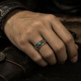 Китайский стиль, тайское серебряное ретро-кольцо ваджра, открывающее мужское универсальное кольцо с шестью символами, легкие роскошные модные нишевые ювелирные изделия
