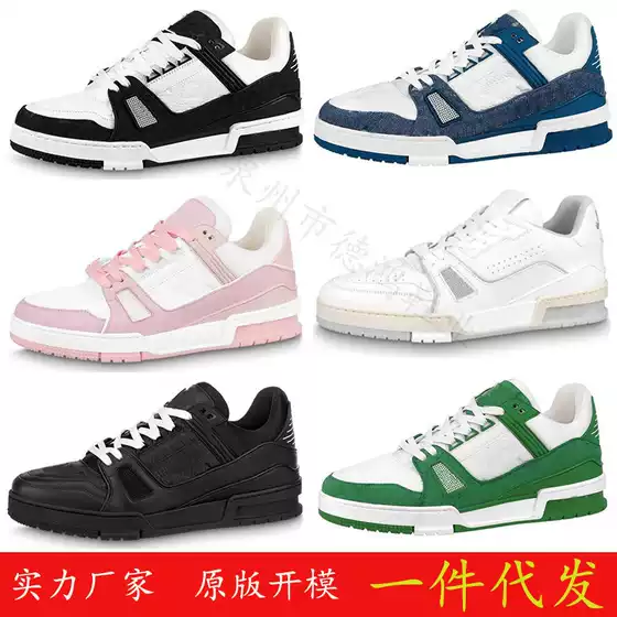 2024 Light Luxury L Niche Trendy Brand V Genuine Leather Spring and Autumn Men's Shoes Casual Sports Easiest for Match Women's Shoes Sneakers Xiaohongshu