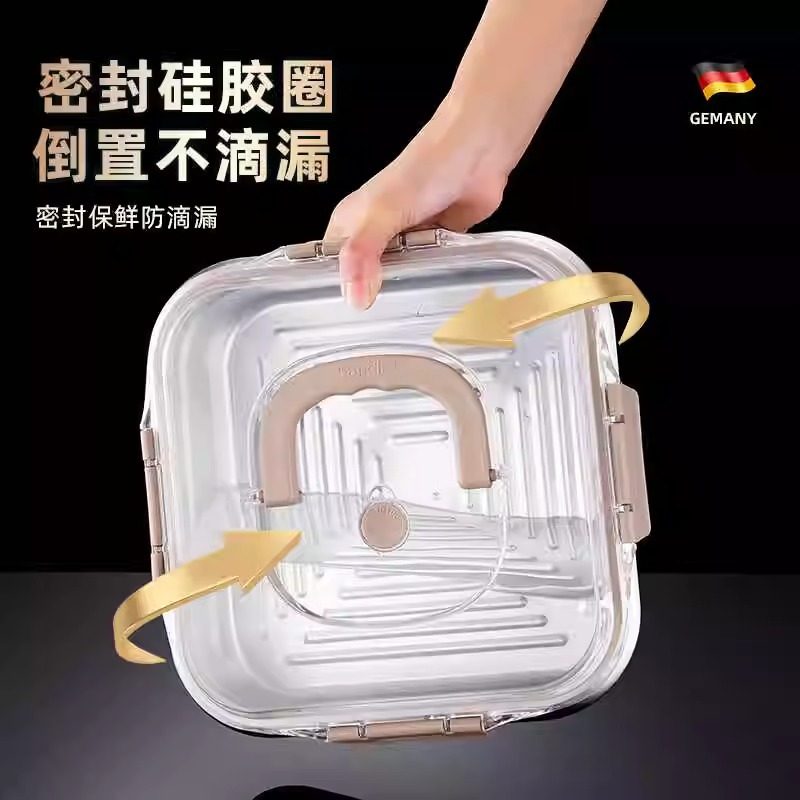 Cross-border Explosions 316 Stainless Steel Preservation Box Refrigerator Storage Box Fruit Lunch Box with Lid Portable Lunch Box