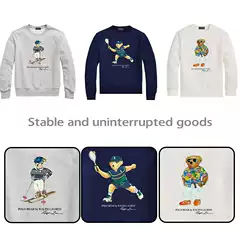 2025 Hot-Selling In-Stock Polobear Collaboration Round-Neck Bear Ralph Lauren Autumn Unisex Couple Sweatshirt
