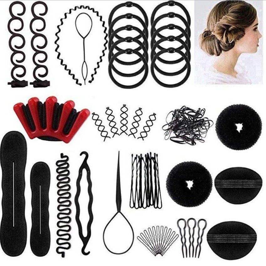 European and American hair supplies hair curler suit hair pulling pin ball head flower bud hair styling tool combination hair accessories