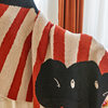Cartoon French Bulldog Elephant Half-Fleece Knitted Blanket Sofa Throw Blanket Shawl Blanket Picnic Outdoor Ins Style