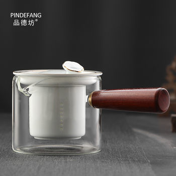 Glass teapot suit kung fu tea set household ceramic liner filter side handle tea maker automatic tea making electric ceramic stove