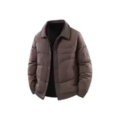 New style men's turn-down collar down jacket, fashionable trendy men's puffer jacket, 50% down thickened down coat, college style, warm