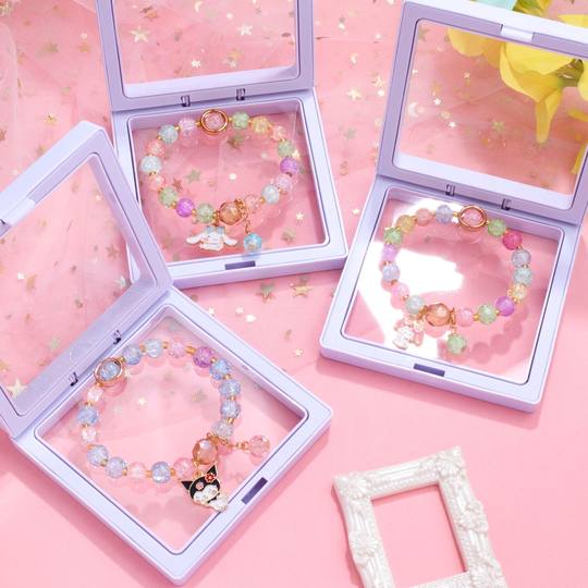 Sanrio Hot-selling Cartoon Crystal Bead Bracelet Kulomi Cartoon Children's Bracelet Beaded Jewelry Wholesale