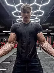 Gymshark Summer Men's Slim Short-Sleeved Sports Slim Casual Large Size Short-Sleeved Casual Elastic Top Shark
