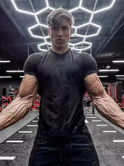 Gymshark Summer Men's Slim Short-Sleeved Sports Slim Casual Large Size Short-Sleeved Casual Elastic Top Shark