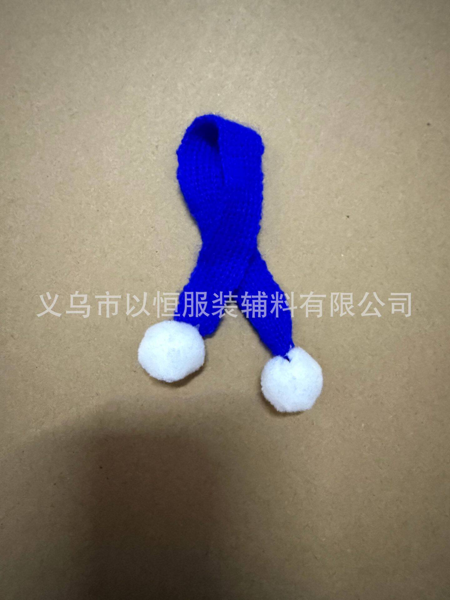 现货圣诞迷你针织小围巾卡通公仔娃娃DIY玩具围脖配饰圣诞节装饰
