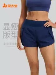 Juyitang Women's 2-in-1 Athletic Shorts Breathable Anti-Exposure Side Pocket Running Fitness Yoga Shorts 3-Inch