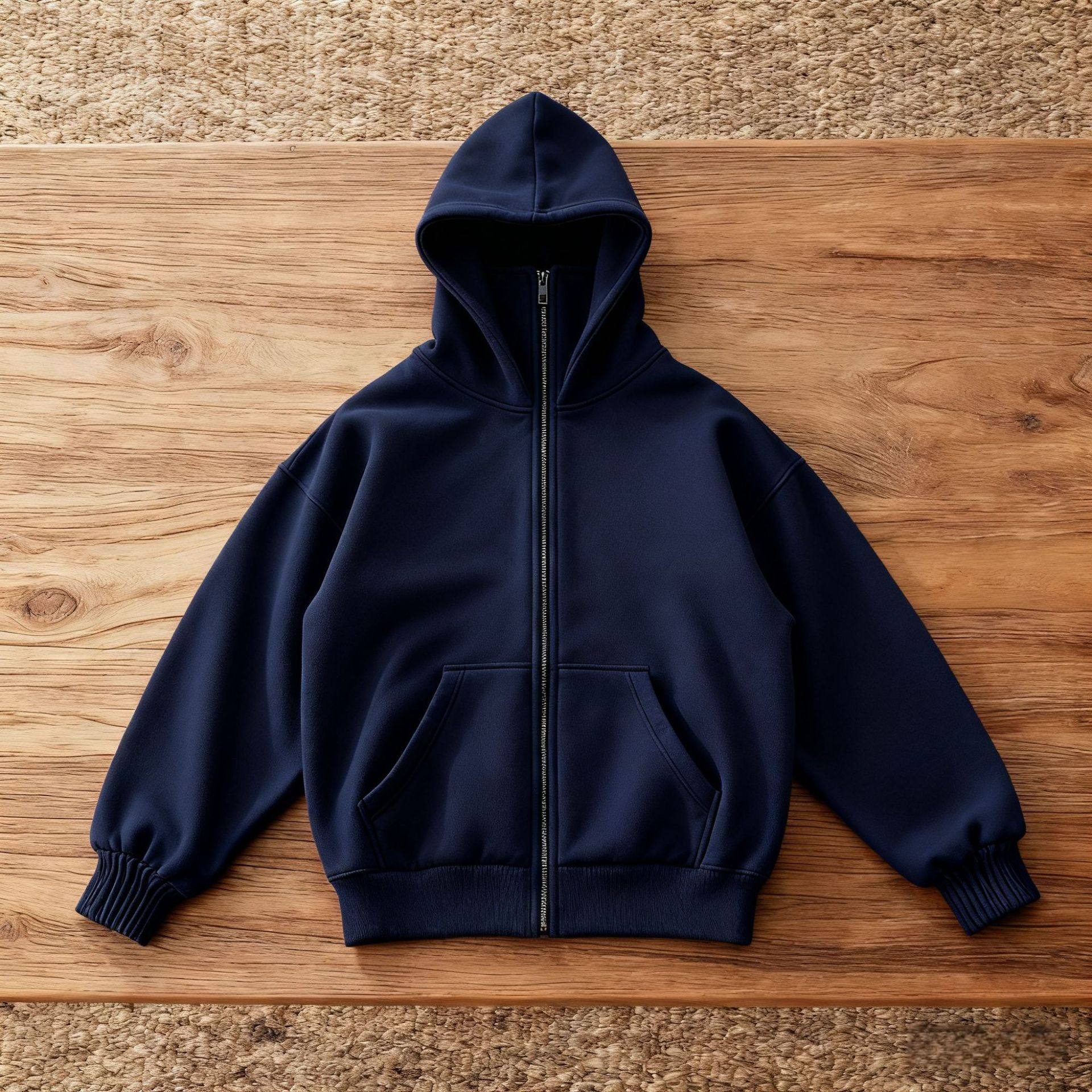 【现货•当天发】外贸秋冬抓绒连帽拉链卫衣外套蒙面男女情侣上衣