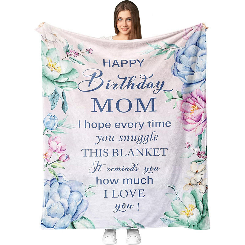 Jit Cross-Border Birthday Gift Blanket for Grandma, Grandma and Mom, Flannel Soft and Comfortable Home Blanket