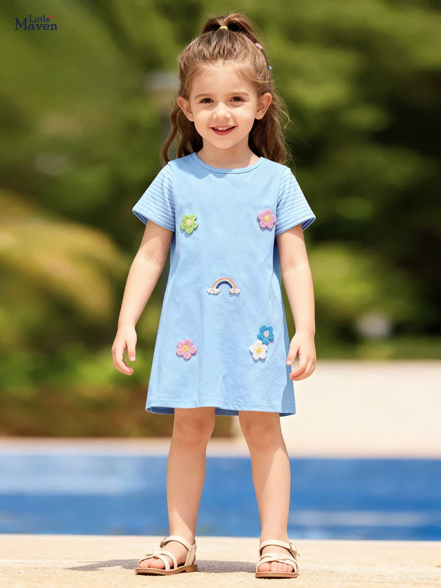 [Style] Kids' Dress Wholesale, Summer Short-sleeve Girls' Dress, Cute Kids' Dress