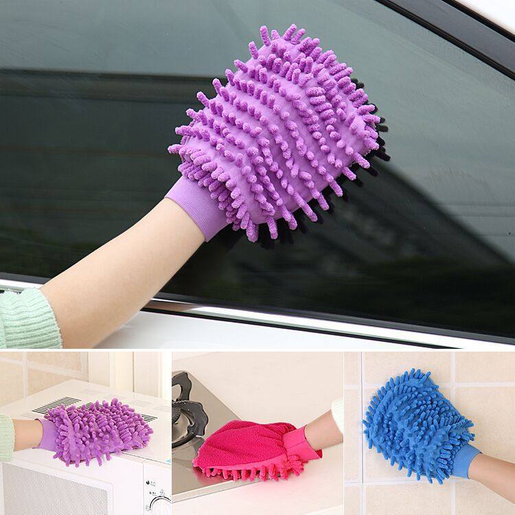 Chenille Single and Double-Sided Car Wash Gloves, Velvet Coral Polyp Car Wipe Gloves, Car Cleaning Tools, Special Beauty Care