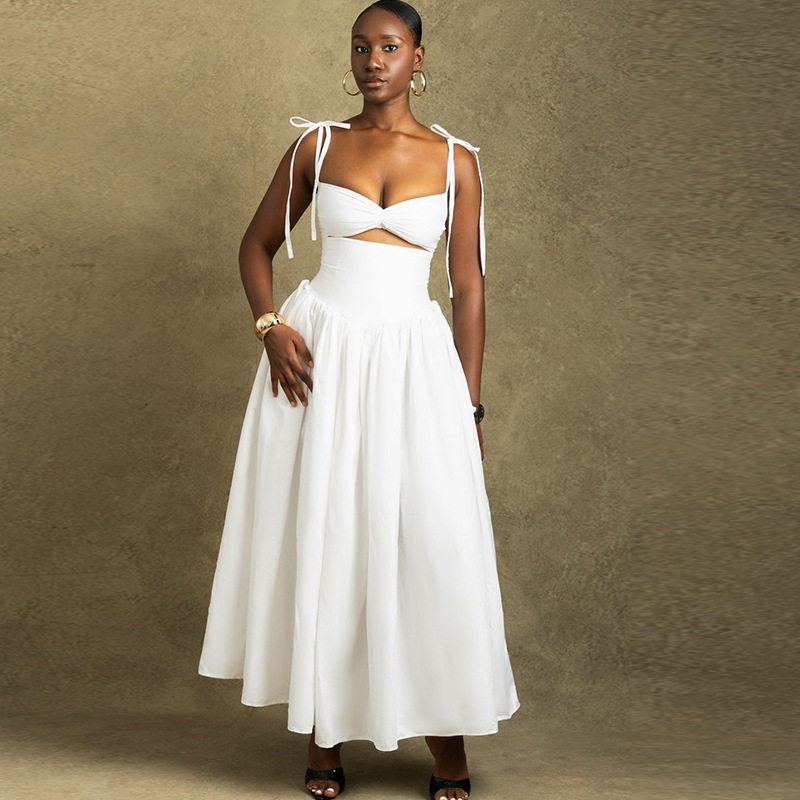 Fashionable Womens Color Block Dress Sleeveless A Line Casual Style Perfect for Summer Events Wholesale Available