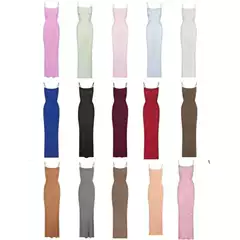 Skims Kardashian Yimengling Style Spicy Girl Ribbed Spaghetti Strap Dress for Women, Backless Slim-Fit Bodycon Long Dress