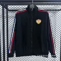 Manchester united collaboration: retro-inspired slim-fit stand collar jacket