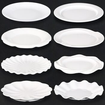 melamine plate white plastic disc commercial imitation porcelain tableware hotel restaurant dish restaurant hot pot dish