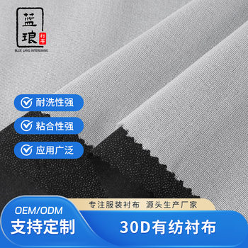 30D Chiffon Lining Cloth Washed Knitted Lining Adhesive Lining 1.5 m Hot Melt Adhesive Lining Garment Accessories Lining Cloth Hot Lining