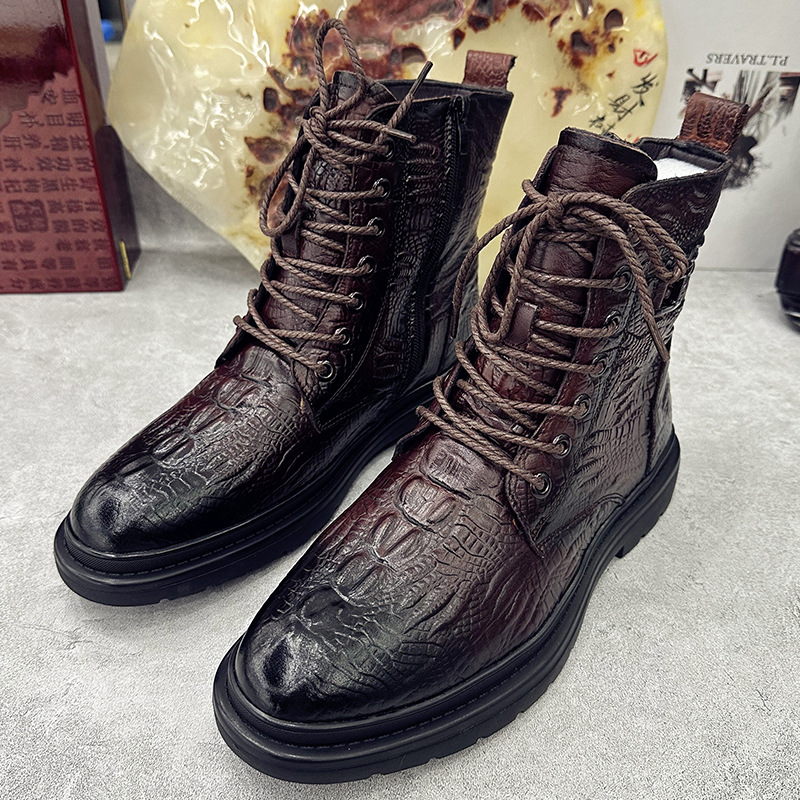 Giày Boot Martin Nữ Chất Liệu Vải Bông Ma Sát Chống Trượt Dày Ấm Hàng Mùa Xuân Thu Đông