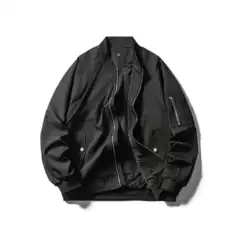 Cross-Border Men's Pilot Jacket Lightweight Casual Spring and Autumn Windbreaker Zip-Up Jacket with Pockets Flight Jacket