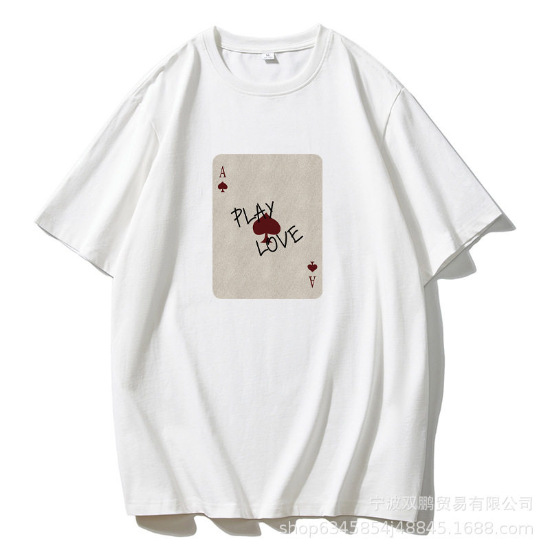 Cotton Short Sleeve T Shirt Loose Fit Round Neck Soft Fabric Unique Print Casual Wear for Women OEM Available