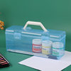 Plastic transparent calligraphy storage box lengthened student portable writing brush portable box art student calligraphy toolbox