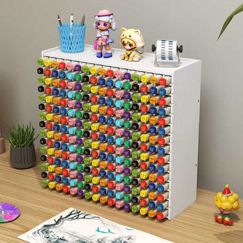 Cross-Border New Children's Marker Pen Holder Creative Cute Desktop Storage Box Large Capacity Oblique Stationery Storage Rack
