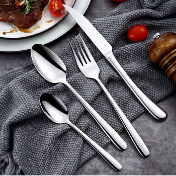 304 elegant stainless steel tableware thickened Western steak knife and fork suit hotel tableware stainless steel knife and fork
