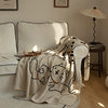 Class a Pure Cotton Knitted Jacquard Cute Cat Sofa Blanket Air Conditioning Office Nap Blanket Casual Pure Cotton Throw Blanket