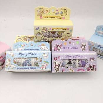 Cartoon Sanrio creative and paper tape suit children's cute girl heart hand account sticker decorative stationery tape