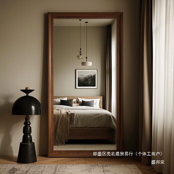 Factory Direct Sales American Retro Style Mirror Influencer Ins High-Value Wall-Mounted Floor Mirror