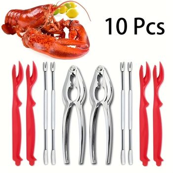 Cross-border Amazon Multifunctional Shelling Nut Clip Stainless Steel Crab Clamp Household Walnut Clamp Crab Eating Tool