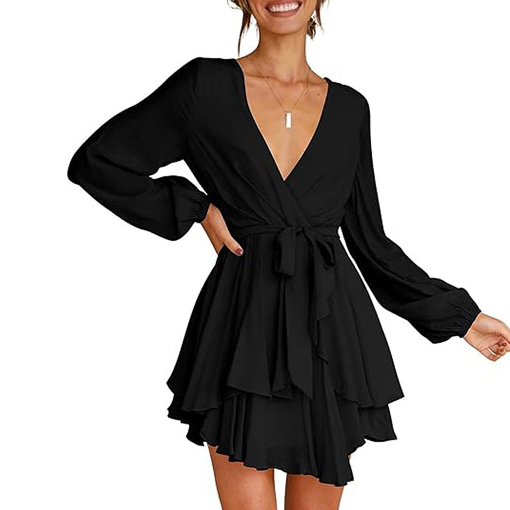 Elegant French Style Womens Dress Fashionable Versatile Short Skirt Spring Summer Collection Wholesale Available