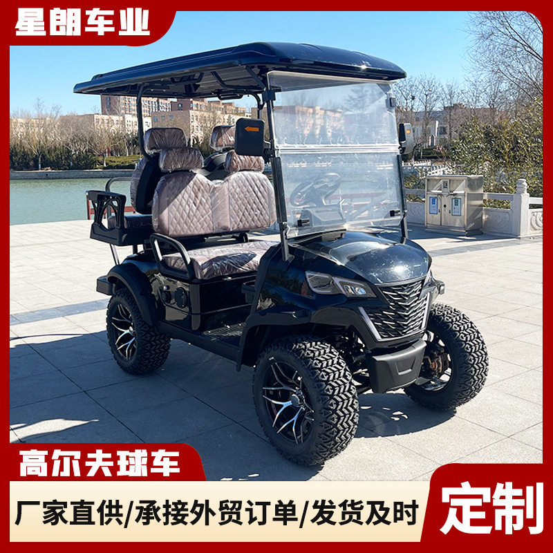 Electric Golf Cart Factory Produces Foreign Trade Golf Cart Three-Row Six-Seater New Sightseeing Patrol Car