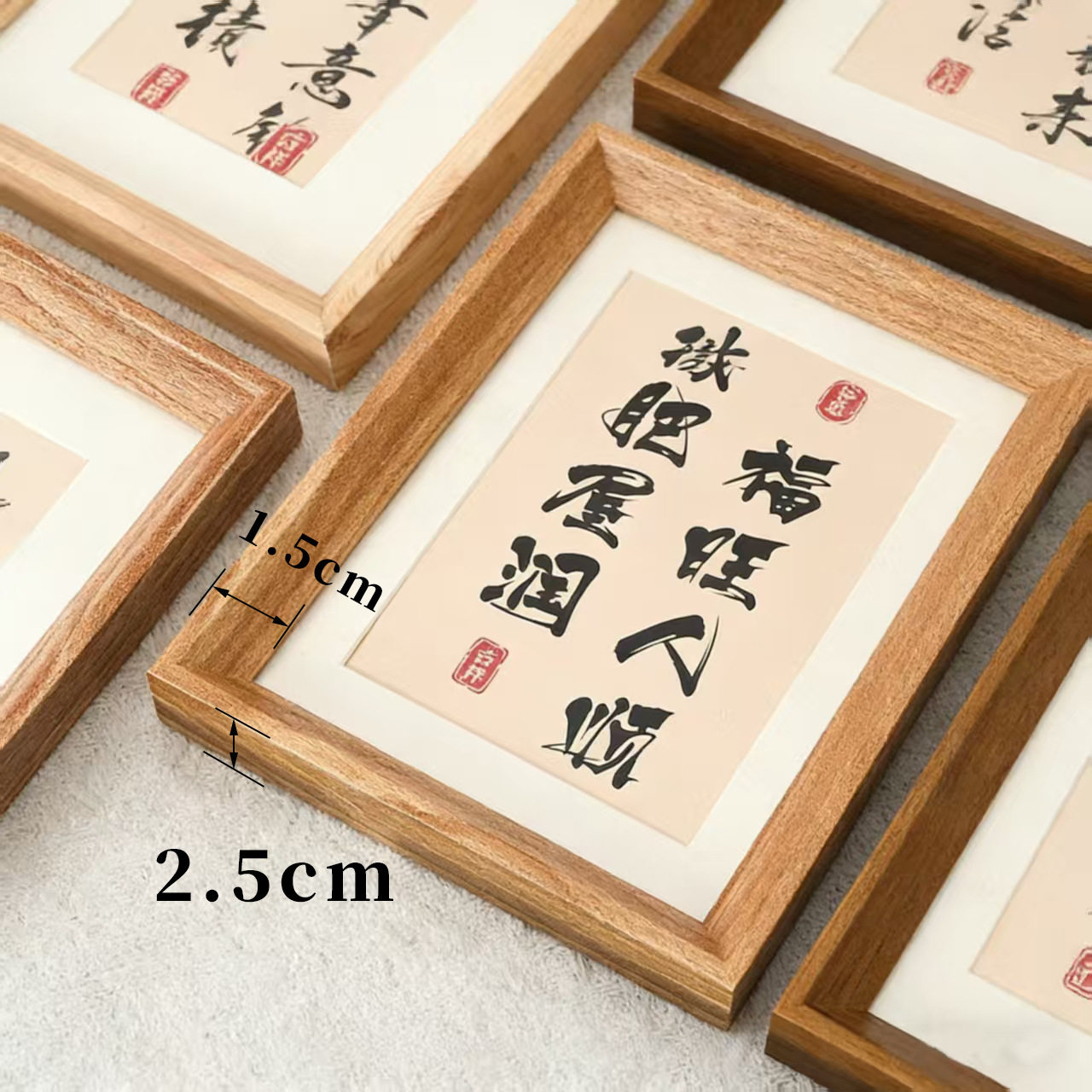 Photo Frame 6inch Photo Frame Calligraphy Display Stand High-End Feel 10inch A4 Horizontal Frame Empty Frame Large Size Wooden Wall-Mounted Picture Frame