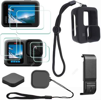sports camera accessories GoPro13 black protective cover lens cover side cover toughened film