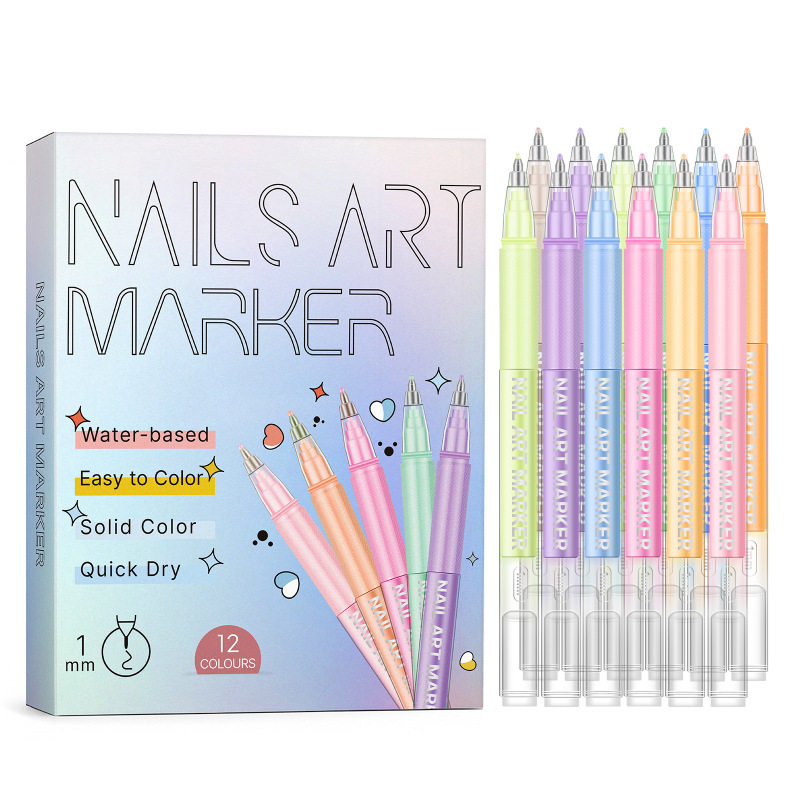 DIY Nail Art Painting Pen, Easy to Use and Convenient for Multiple Occasions, DIY Painting, Multi-Color Nail Art Nail Hook Line Drawing Pen
